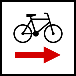 Znak szlaków rowerowych R-1b