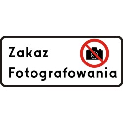 Tabliczka "Zakaz fotografowania"